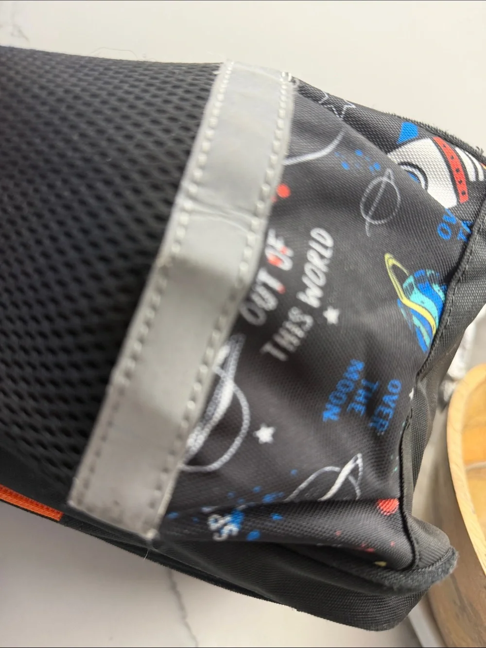 Kids Rocket Backpack - Black with Orange Trim